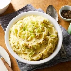 Aardappelpuree met prei
