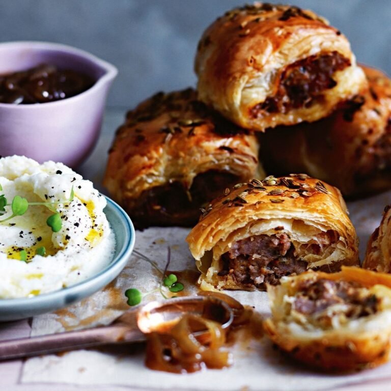 Italiaanse worstenbroodjes met puree