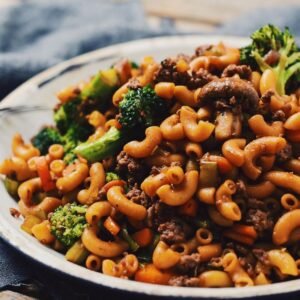 Chinese macaroni met pindakaas
