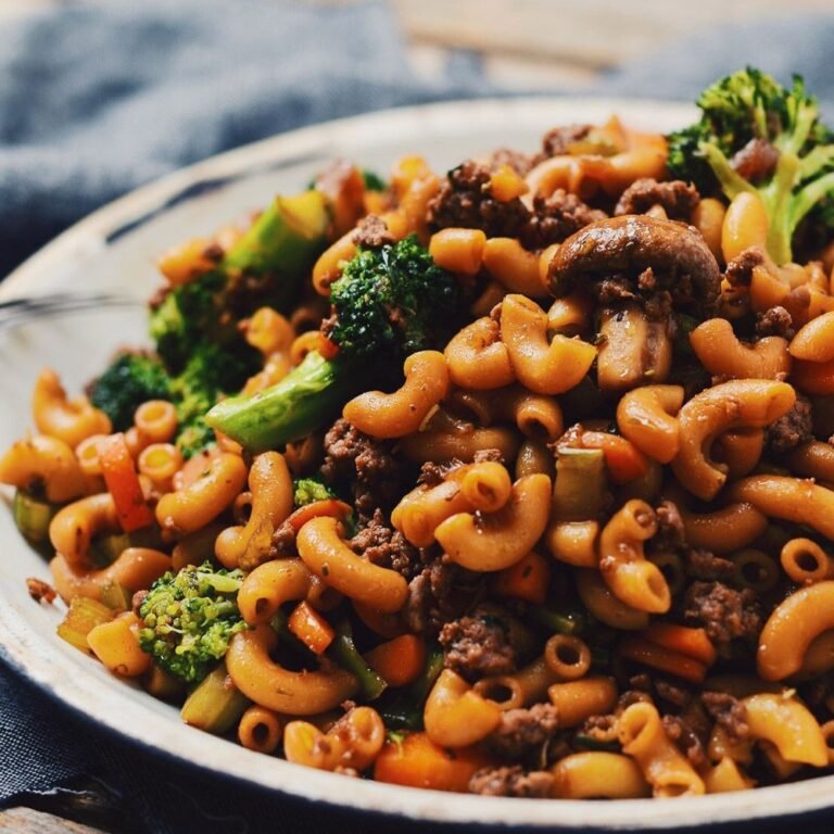 Chinese macaroni met pindakaas