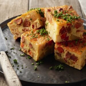 Tortilla met chorizo en paprika