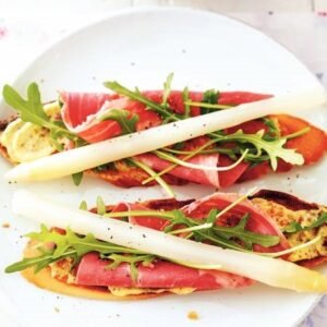 asperges op gegrild stokbrood