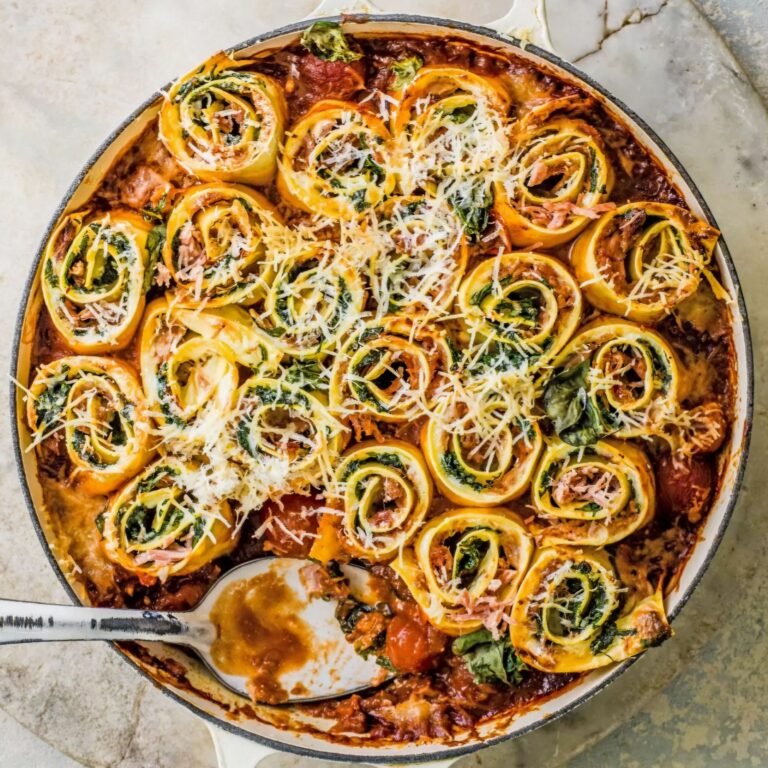 Pastarolletjes met spinazie