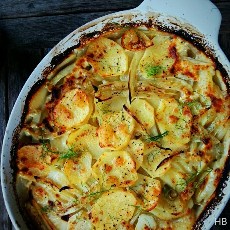 Aardappel-venkelgratin