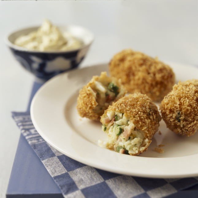 Aspergekroketjes met kappertjesmayonaise