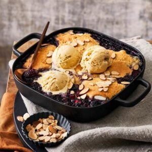Bosvruchten-cobbler met gember