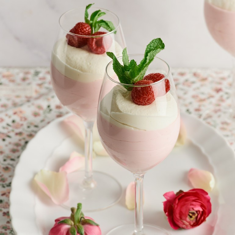 Framboos-cheesecakemousse