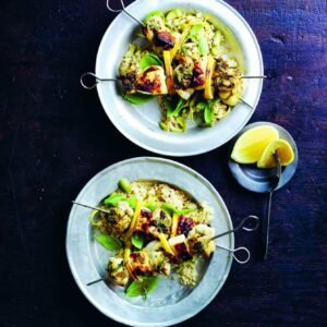 Kipspiesjes met citroen, knoflook & rozemarijn