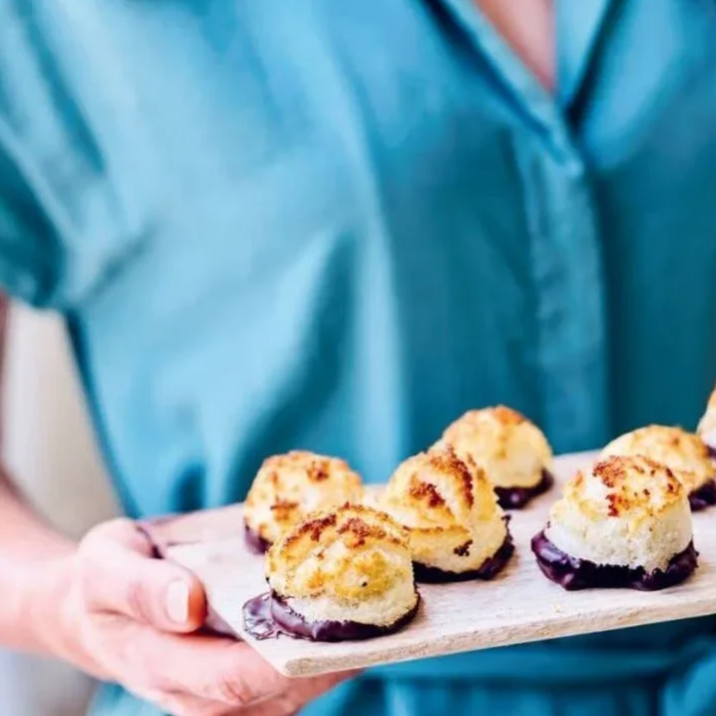 Kokosrotsjes met pure chocolade
