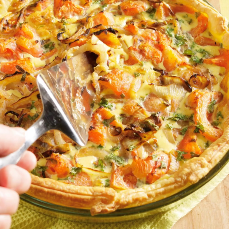 Quiche met tomaten & uien