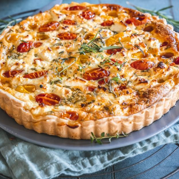 Quiche met zalm & spinazie