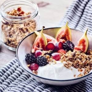 Rawnola met chocolade, sinaas & fleur de sel