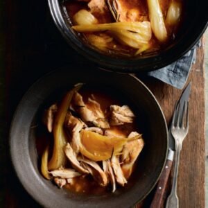 Konijnhachee met venkel, marmelade & rozemarijn