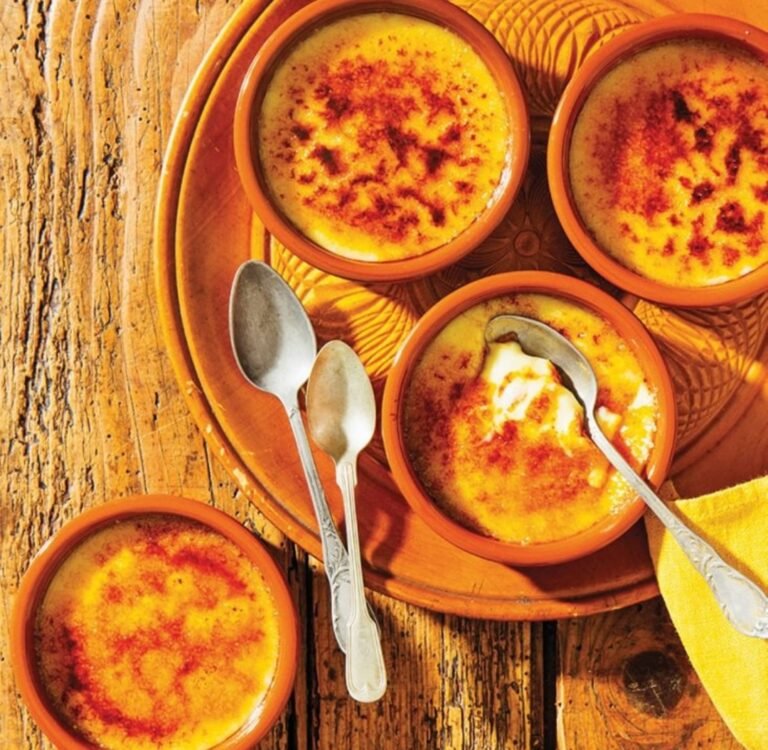 Crema catalana met amandel en sinaasappel