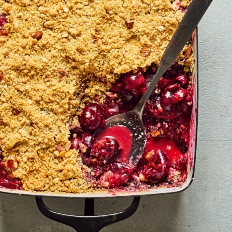 Kersen-amandelcrumble