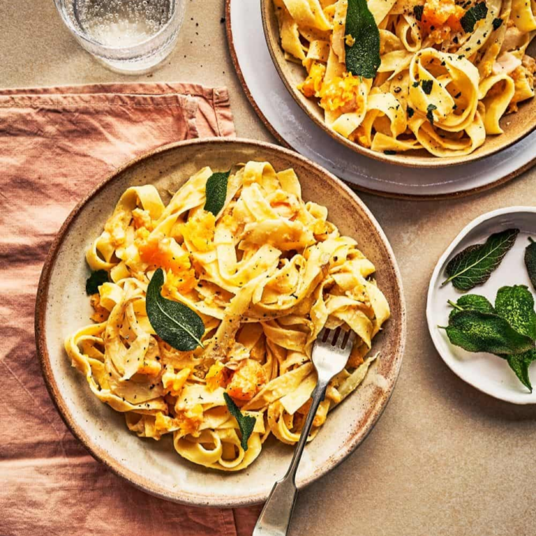 Tagliatelle met flespompoen