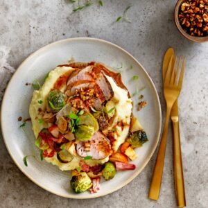 Varkenshaas met spruitjes & appel