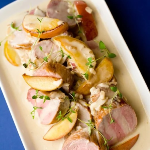 Varkenshaas met appel & calvados