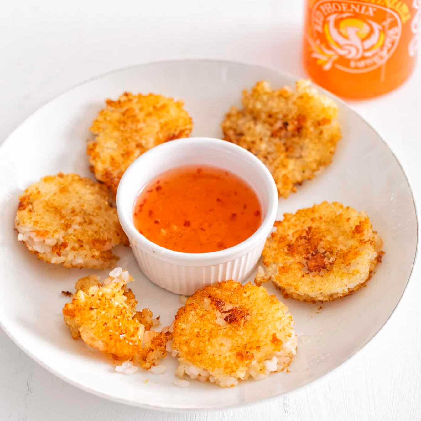 Knapperige rijstkoekjes met garnaal