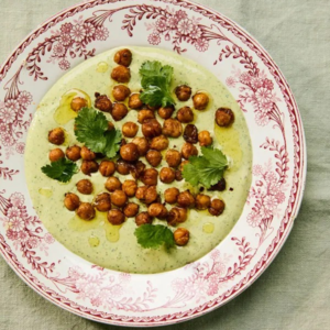 Smoky kikkererwten met koriandertahin