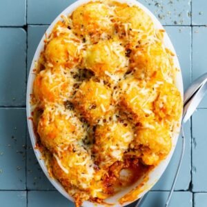 Parmentier met gehakt en wortelpuree