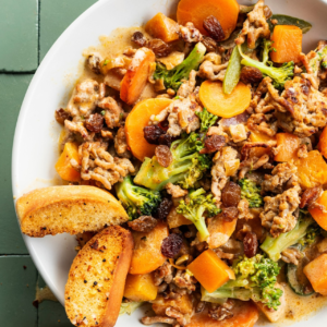 Tikka masala met gehakt & pompoen