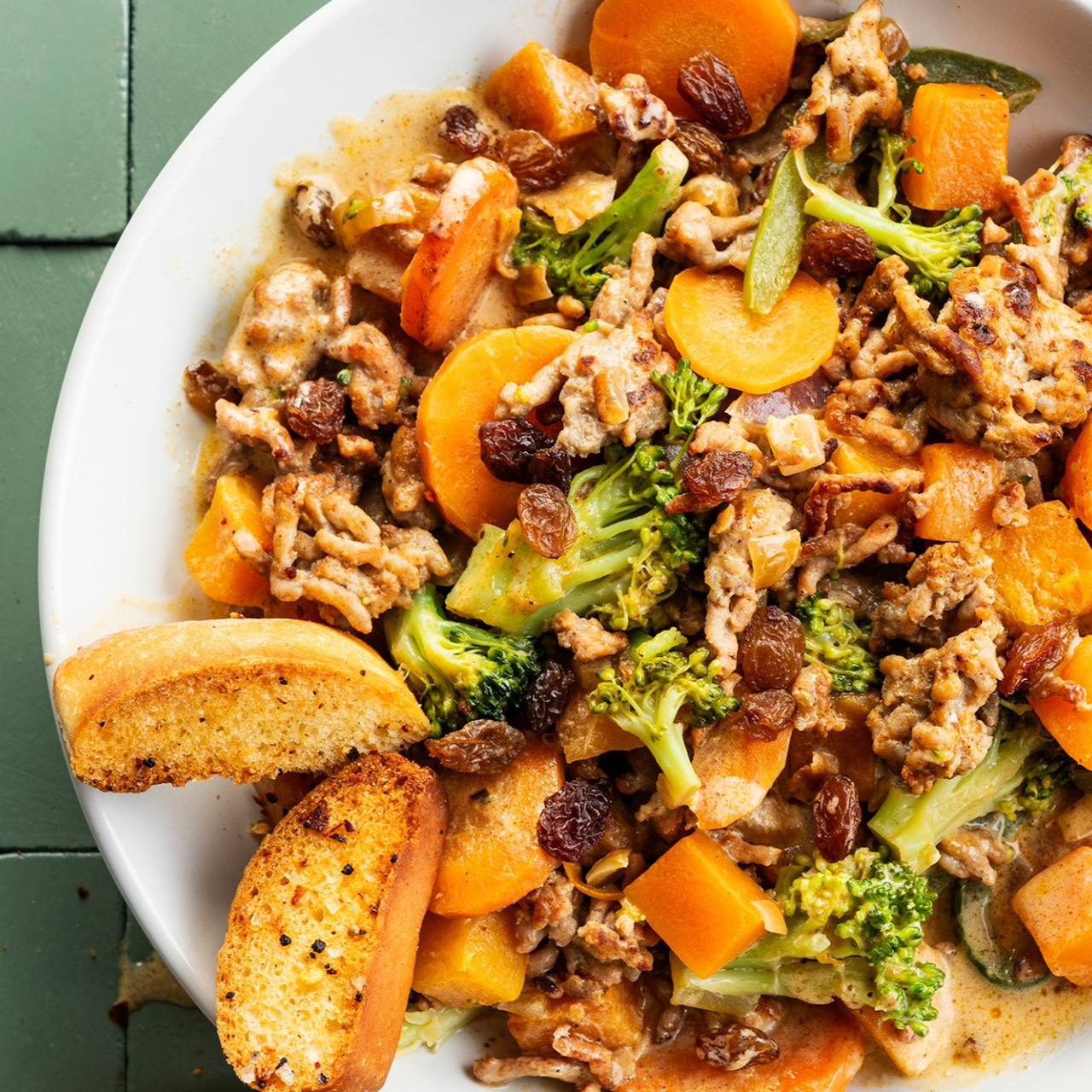 Tikka masala met gehakt & pompoen