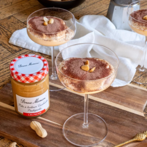 Tiramisu met crunchy pindakaas