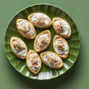 Toastjes met zalm & tzatziki