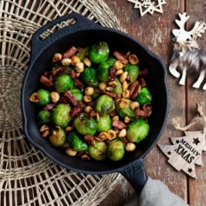 Spruitjes met spek & hazelnoot