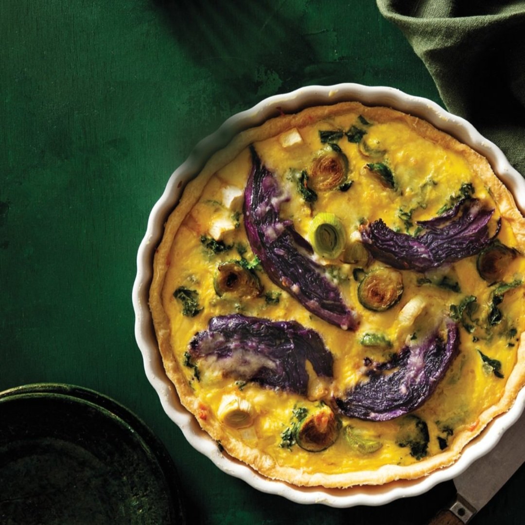 Quiche met wintergroenten