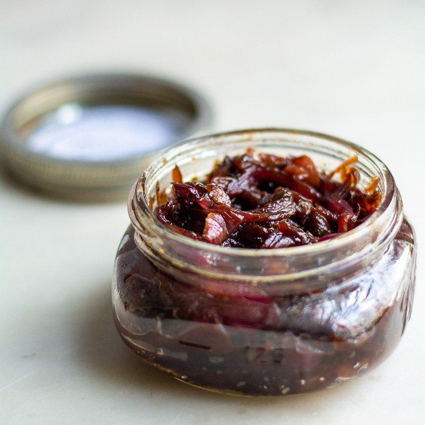 Chutney van rode ui, balsamico & cranberry
