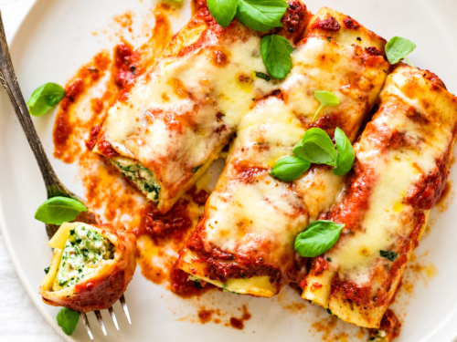 Cannelloni met spinazie & ricotta