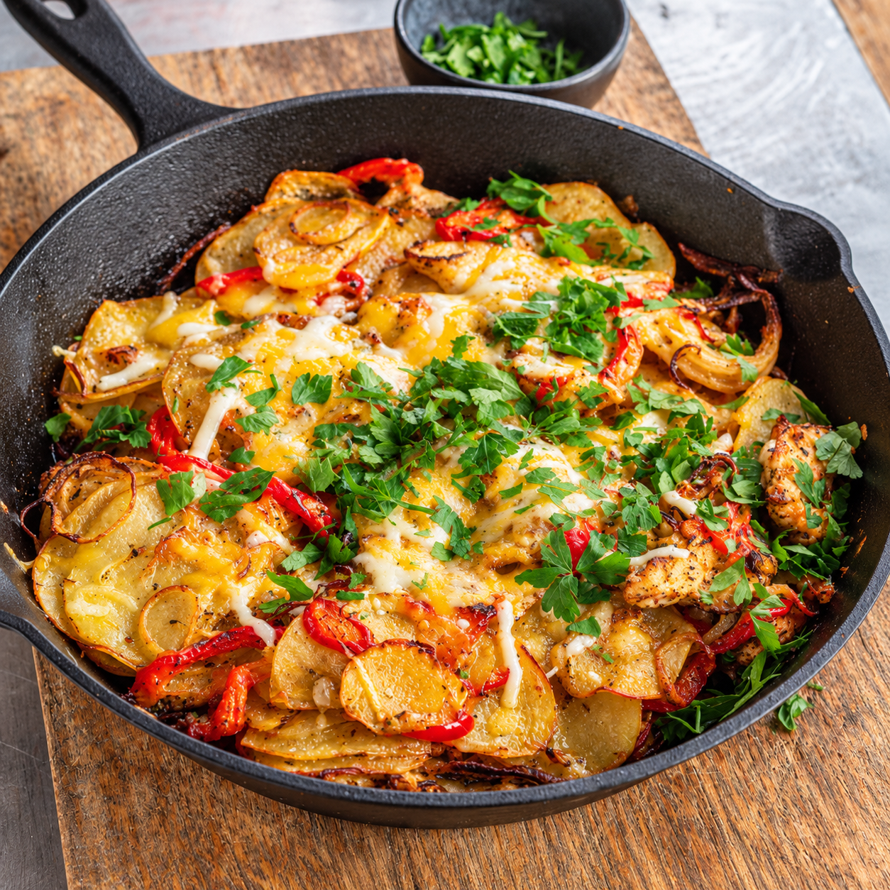 Aardappels met kalkoengyros & kaas