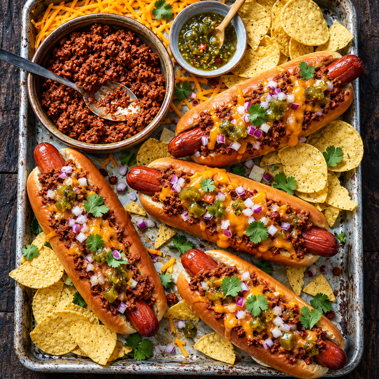 Chili cheese dogs