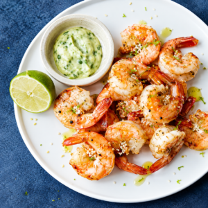 Scampi's met wasabimayonaise