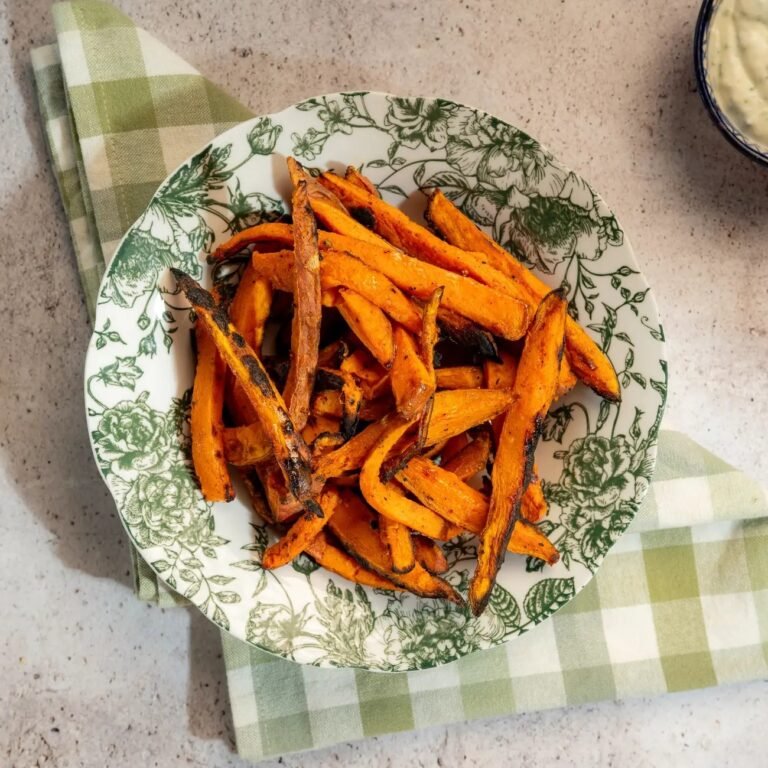 Zoete aardappelfriet uit de oven